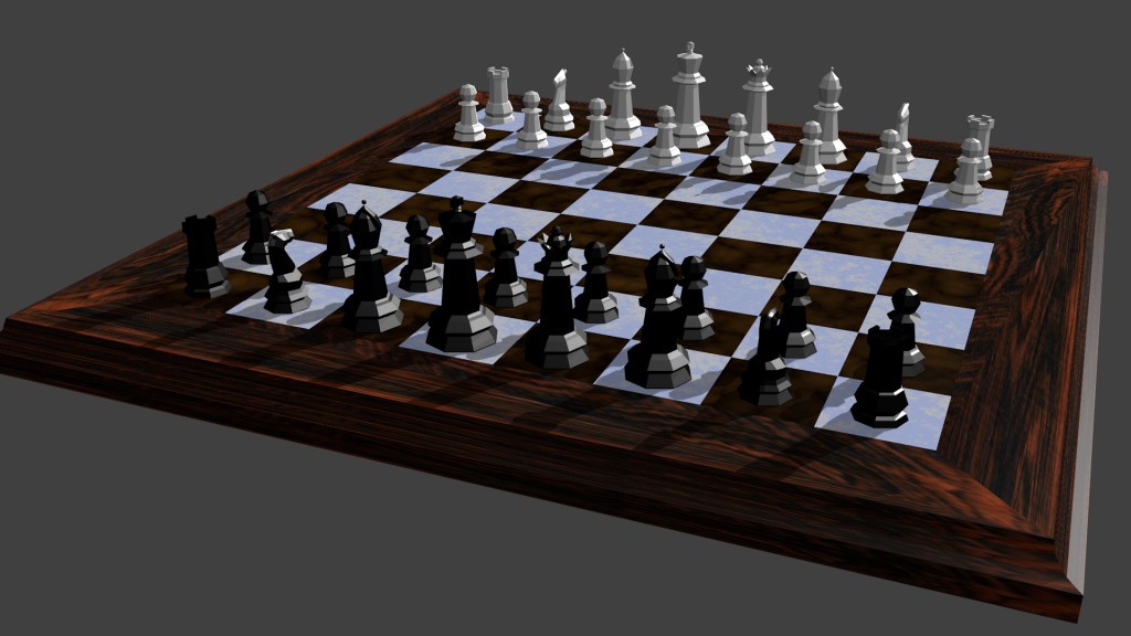 LOW POLY CHESS WITH PIECES preview image 1